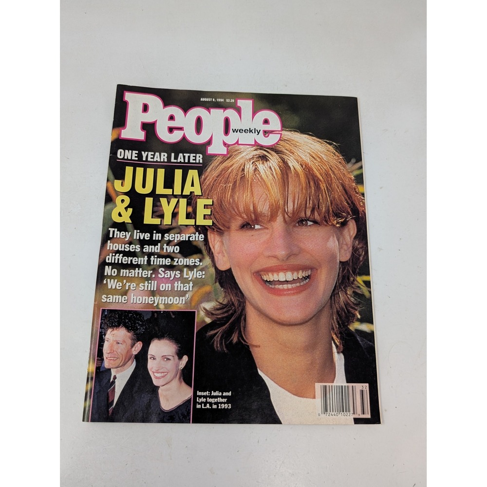 People Magazine August 8 1994 Julia Roberts Lyle Lovett Whoopi Demi Moore VTG